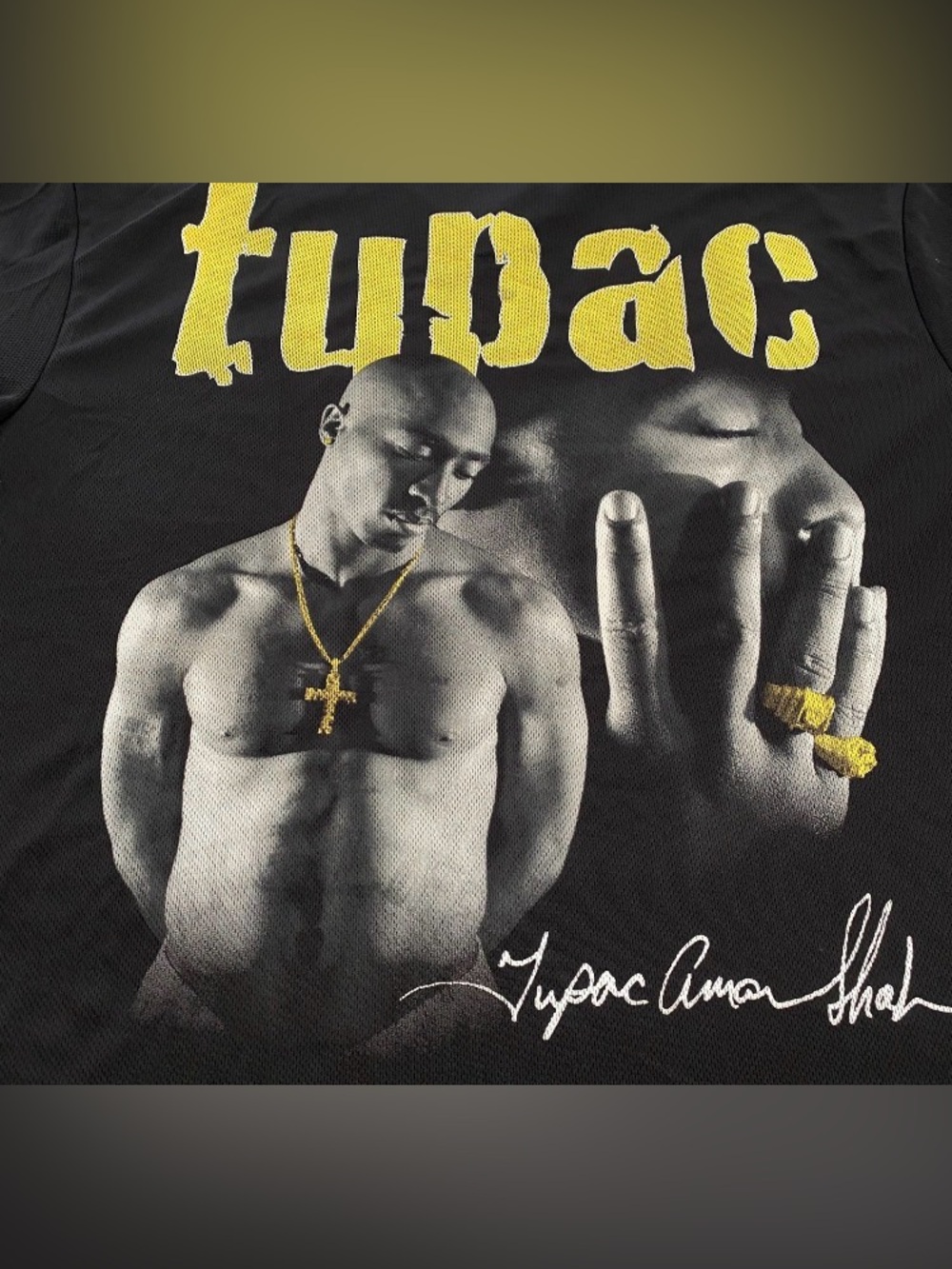 Tupac Shirt Mens Large Black Gray Graphic Jersey 2Pac Amaru
Shakur Photo - Picture 6 of 7
